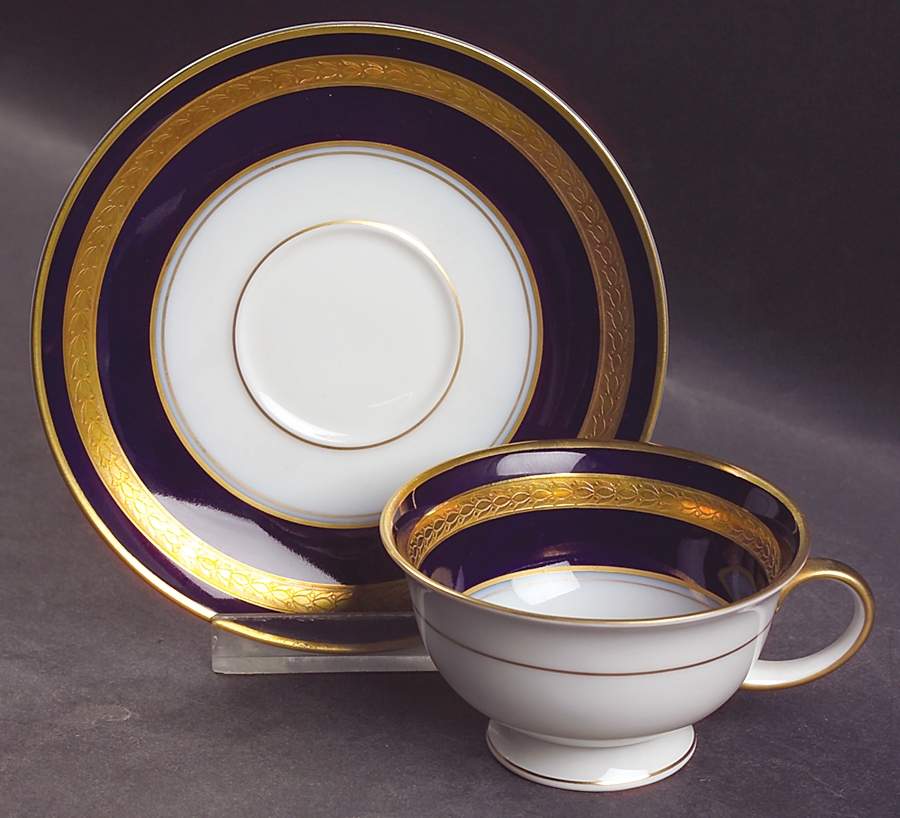 Eminence Cobalt Blue Footed Demitasse Cup & Saucer Set by Rosenthal - Continental-1