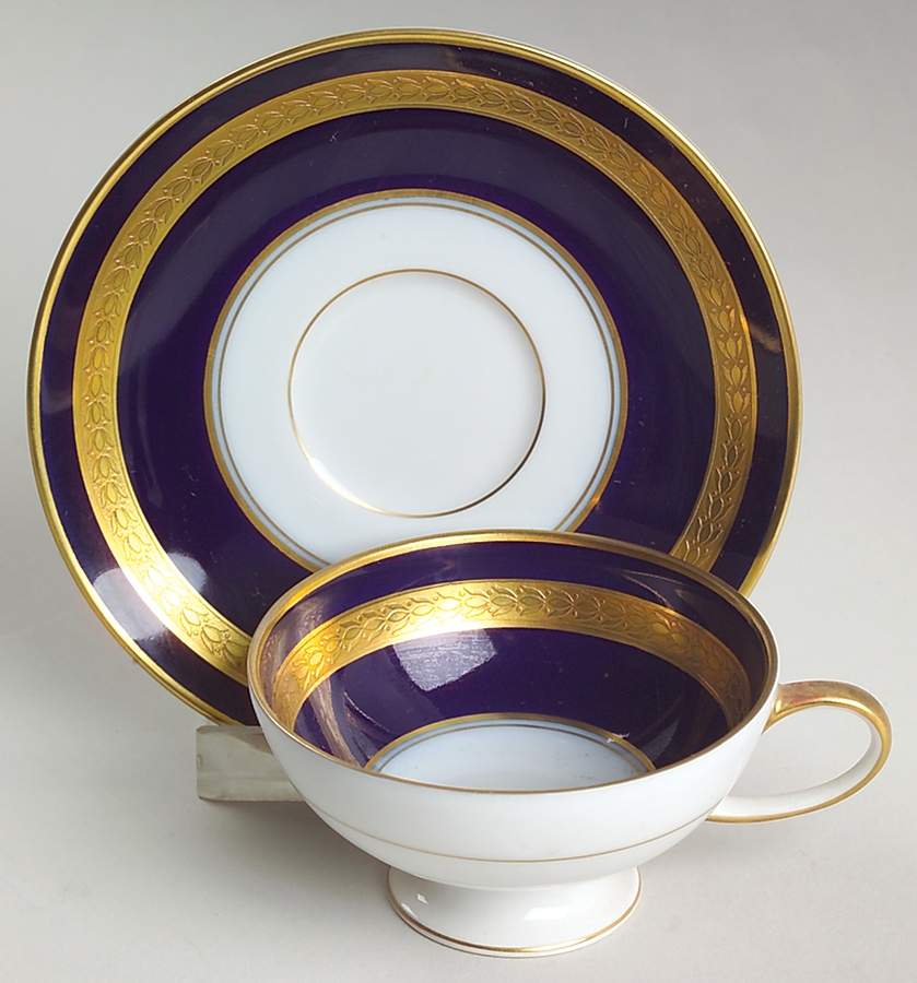 Eminence Cobalt Blue Footed Demitasse Cup & Saucer Set by Rosenthal - Continental-1