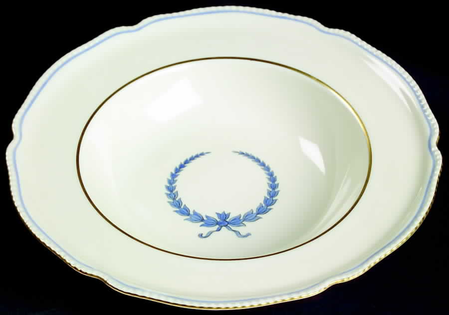 Empire (Blue Wreath, Ivory) Rim Soup Bowl by Rosenthal - Continental-1