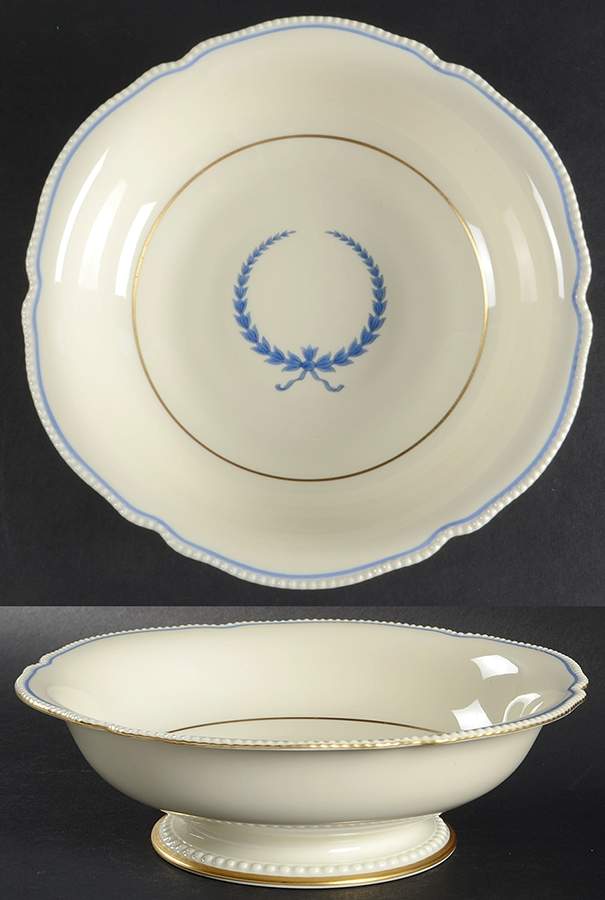 Empire (Blue Wreath, Ivory) 9" Round Vegetable Bowl by Rosenthal - Continental-1