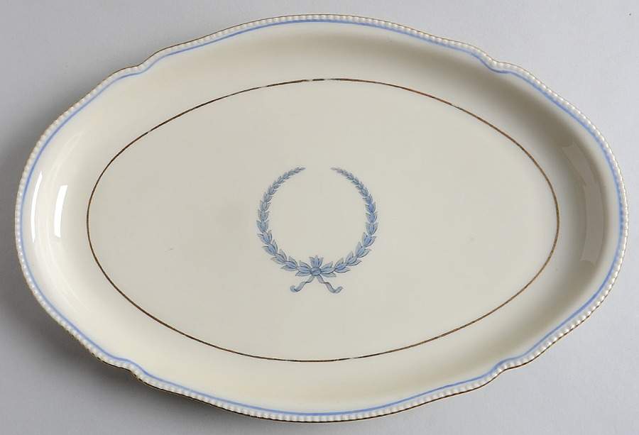 Empire (Blue Wreath, Ivory) 12" Oval Serving Platter by Rosenthal - Continental-1