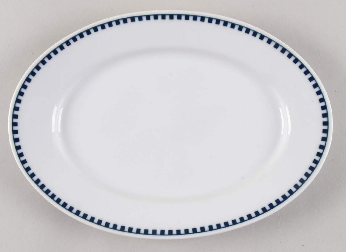 Empire (Blue Squares) 11" Oval Serving Platter by Rosenthal - Continental-1