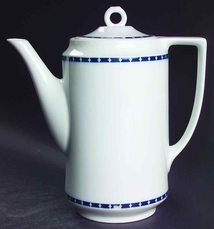 Empire (Blue Squares) Coffee Pot & Lid by Rosenthal - Continental-1