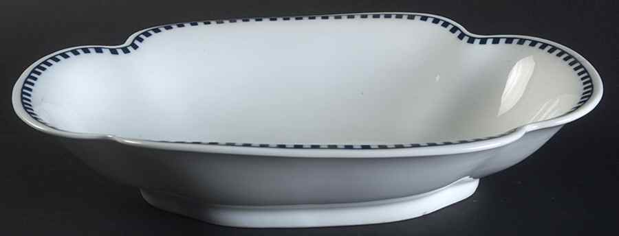 Empire (Blue Squares) 10" Oval Vegetable Bowl by Rosenthal - Continental-1