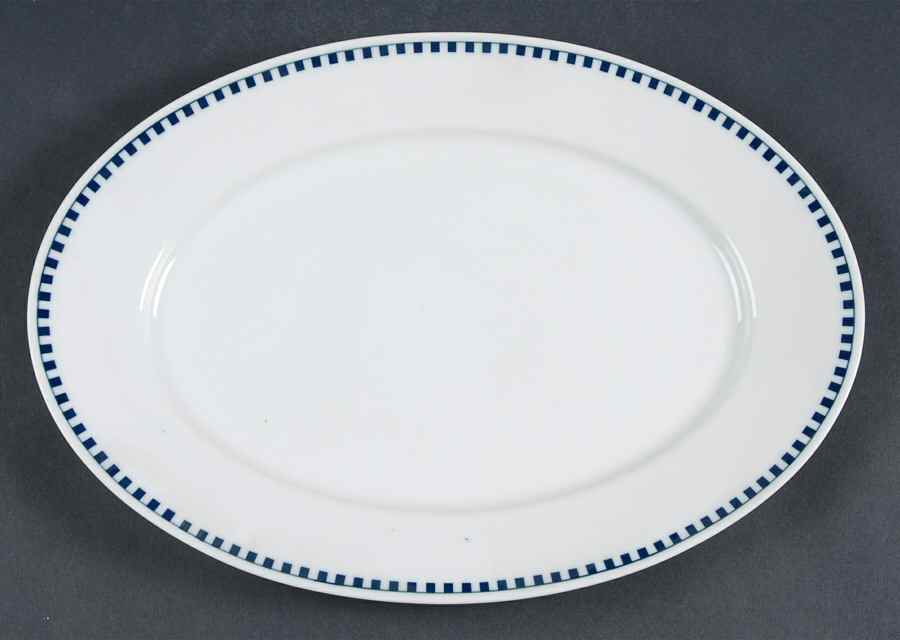 Empire (Blue Squares) 12" Oval Serving Platter by Rosenthal - Continental-1