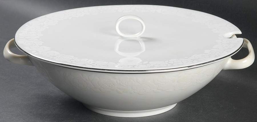 Ermine Round Covered Vegetable-Uses RV9 as Base+CVLRV9 by Rosenthal - Continental-1