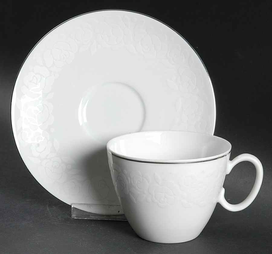 Ermine Flat Cup & Saucer Set by Rosenthal - Continental-1
