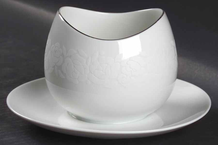 Ermine Gravy Boat with Attached Underplate by Rosenthal - Continental-1