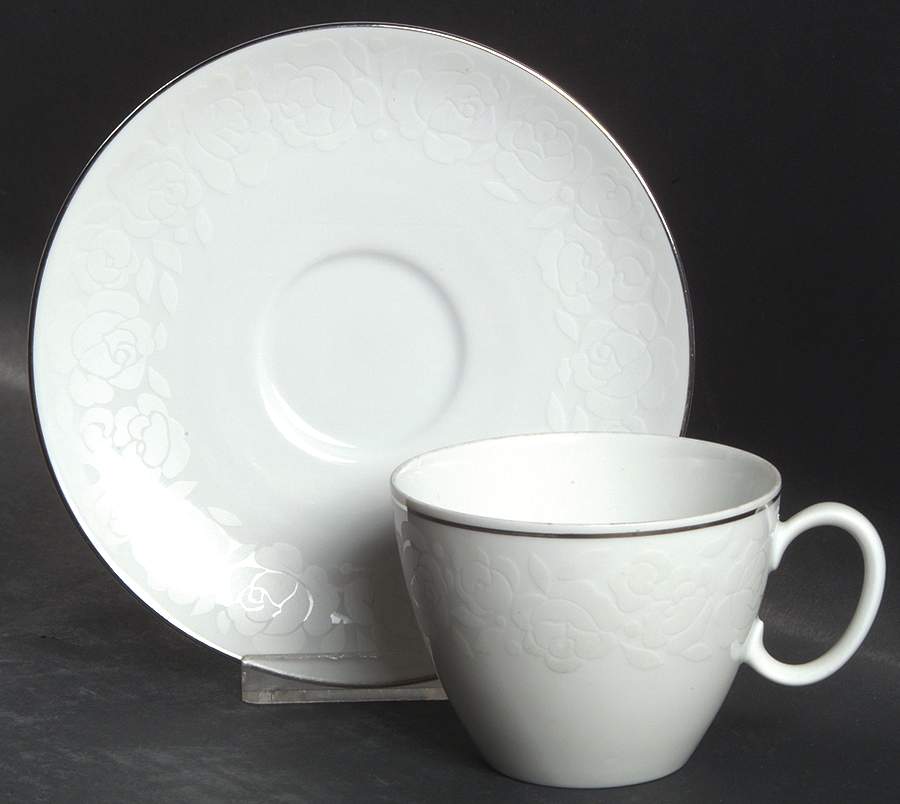 Ermine Flat Cup & Saucer Set by Rosenthal - Continental-1