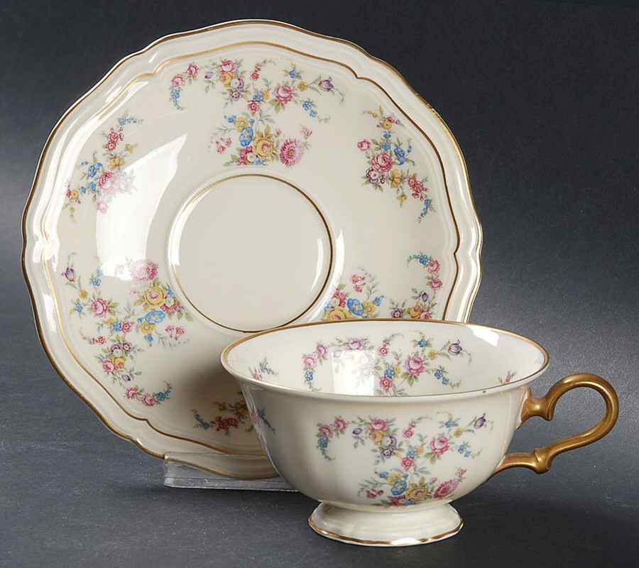 Evangeline Footed Cup & Saucer Set by Rosenthal - Continental-1