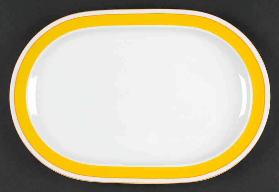 Exotic Yellow 13" Oval Serving Platter by Rosenthal - Continental-1
