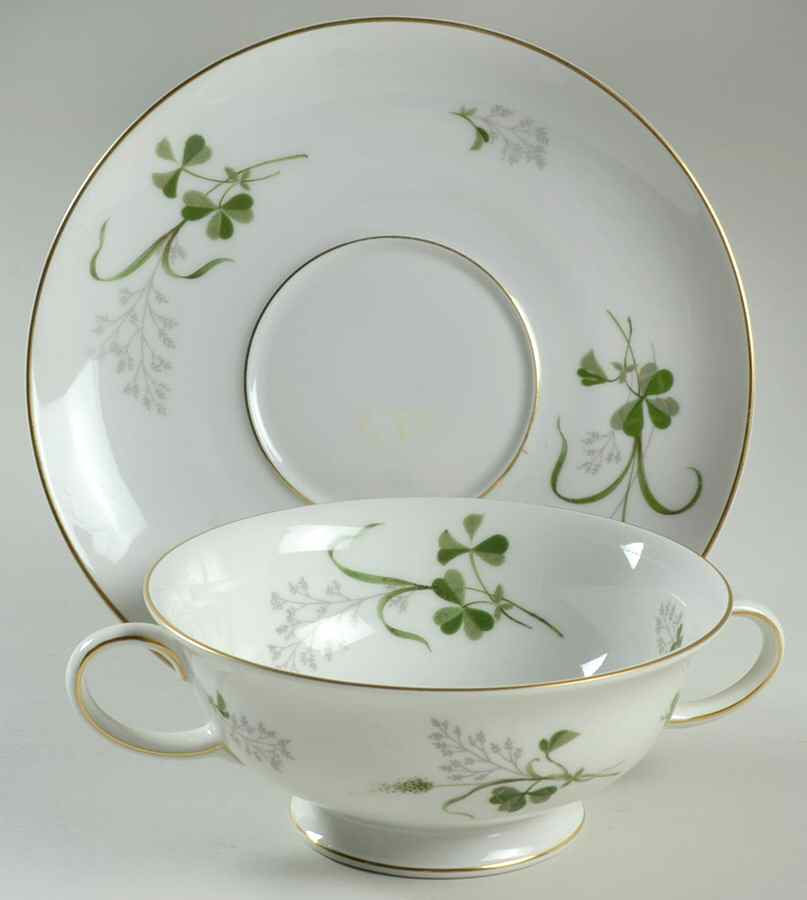 Fairfield Footed Cream Soup Bowl & Saucer Set by Rosenthal - Continental-1