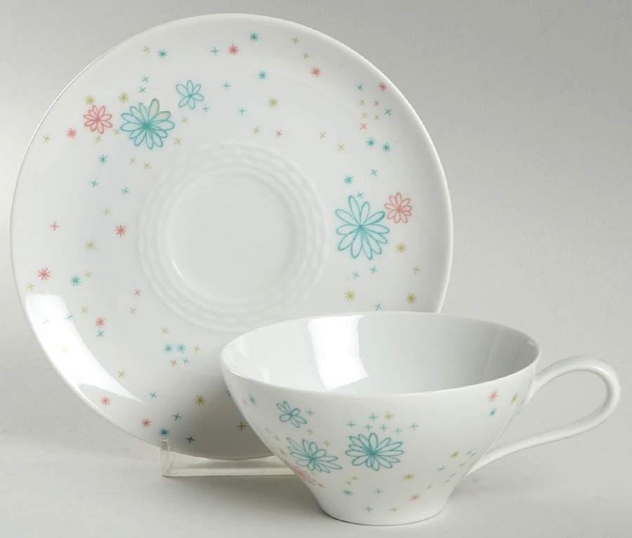 Festive Flat Cup & Saucer Set by Rosenthal - Continental-1