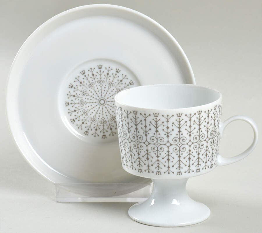 Filigree Footed Demitasse Cup & Saucer Set by Rosenthal - Continental-1