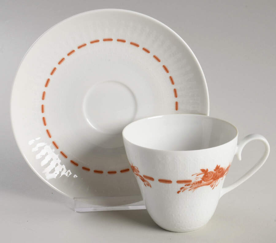 Flame Flat Cup & Saucer Set by Rosenthal - Continental-1
