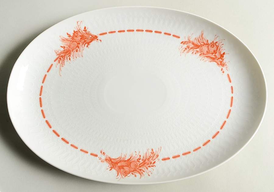 Flame 13" Oval Serving Platter by Rosenthal - Continental-1