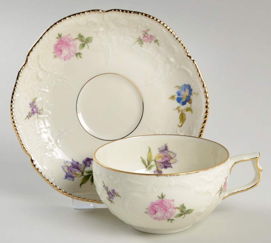 Flower Bed Flat Cup & Saucer Set by Rosenthal - Continental-1