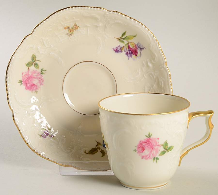 Flower Bed Flat Demitasse Cup & Saucer Set by Rosenthal - Continental-1