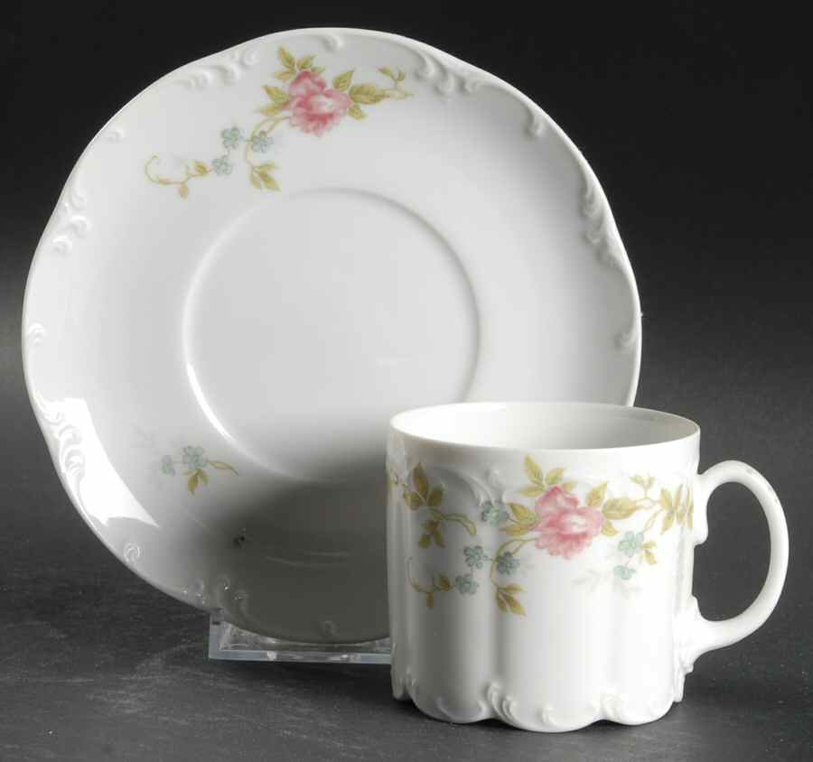 Fleur Douce Flat Cup & Saucer Set by Rosenthal - Continental-1