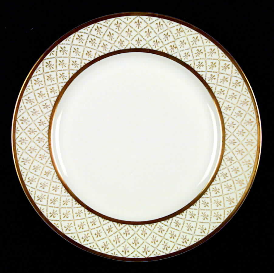 Fleur De Lis (Cream Border with Gold Design) Dinner Plate by Rosenthal - Continental-1