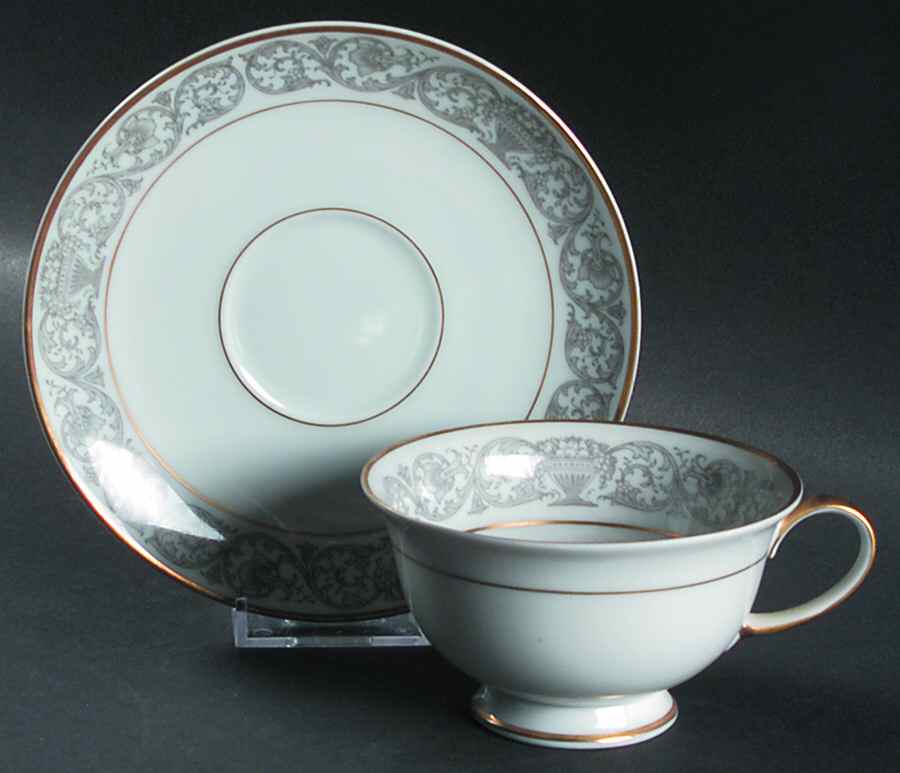 Florentine Gold (Aida) Footed Cup & Saucer Set by Rosenthal - Continental-1