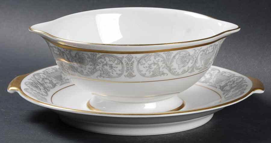 Florentine Gold (Aida) Gravy Boat with Attached Underplate by Rosenthal - Continental-1