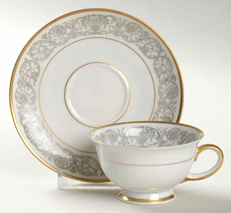 Florentine Gold (Aida) Footed Demitasse Cup & Saucer Set by Rosenthal - Continental-1