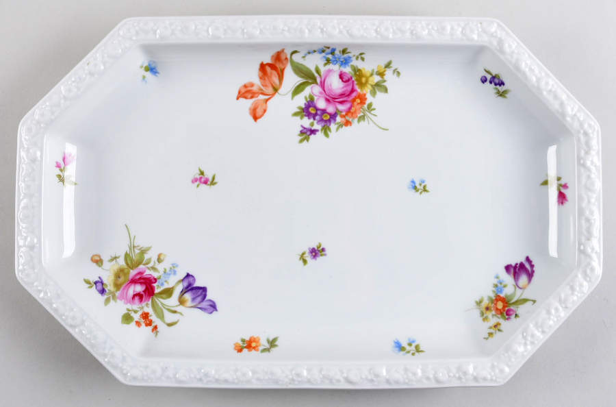 Flowers (Classic Stamp) 17" Oval Serving Platter by Rosenthal - Continental-1