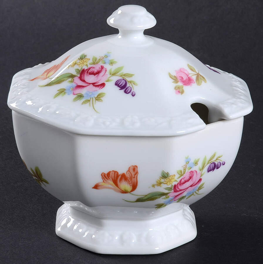 Flowers (Classic Stamp) Jam/Jelly & Lid by Rosenthal - Continental-1