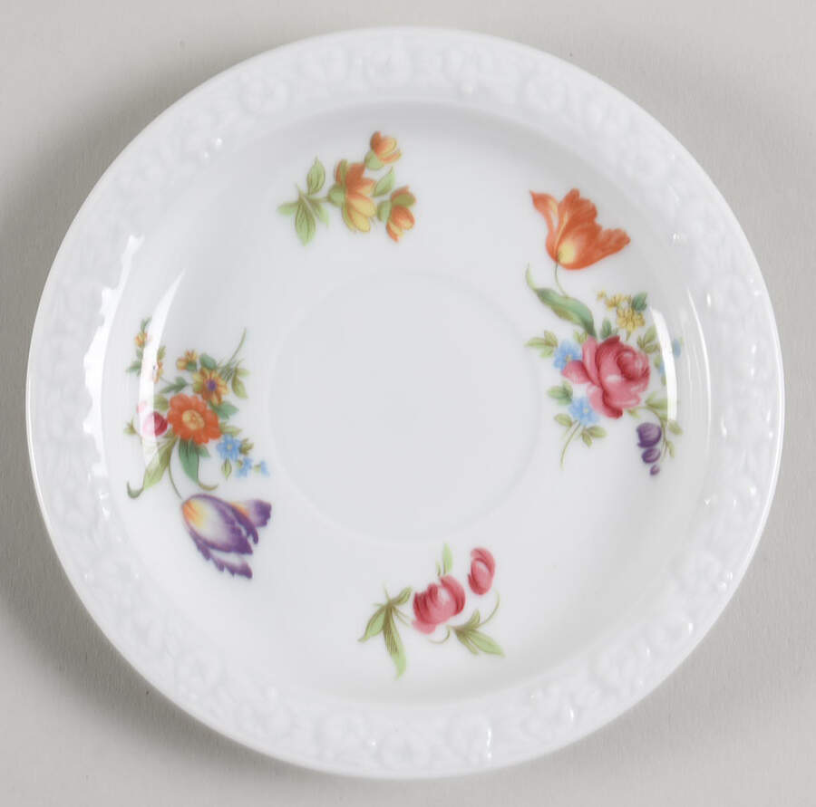Flowers (Classic Stamp) Saucer for Footed Cup by Rosenthal - Continental-1