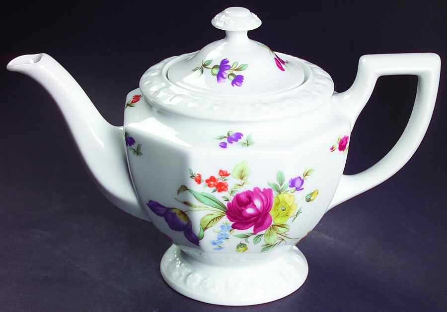 Flowers (Classic Stamp) Small Teapot & Lid by Rosenthal - Continental-1
