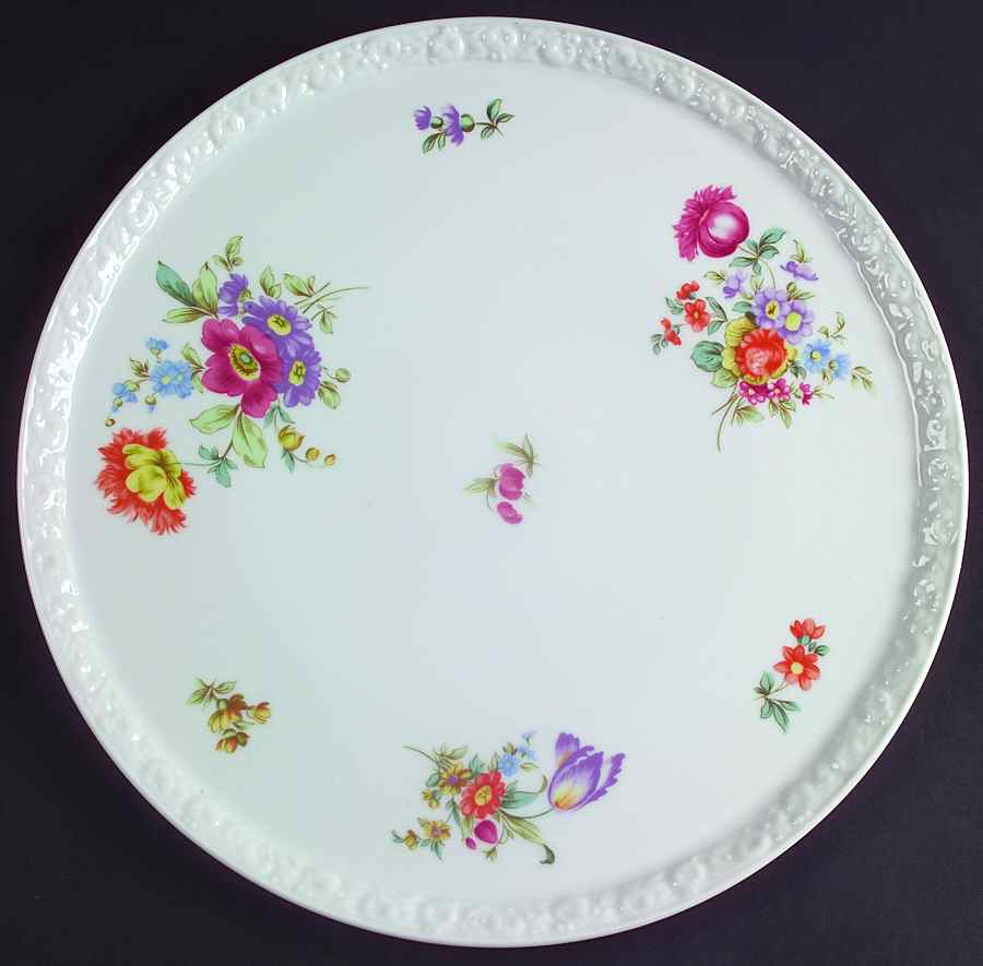 Flowers (Classic Stamp) Cake Plate by Rosenthal - Continental-1