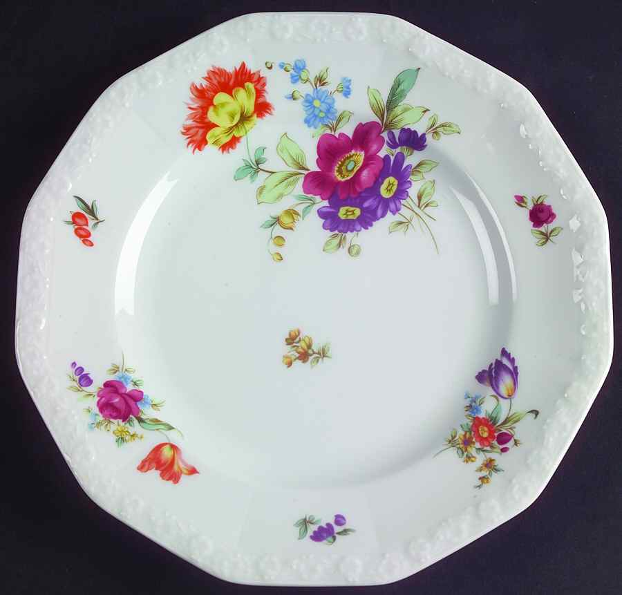 Flowers (Classic Stamp) Luncheon Plate by Rosenthal - Continental-1