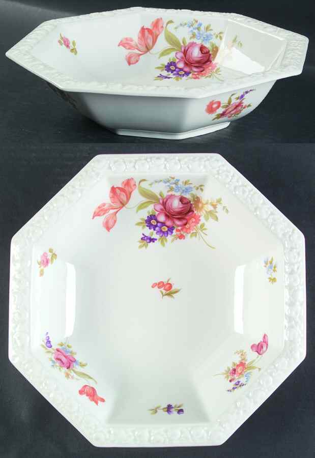 Flowers (Classic Stamp) 10" Round Vegetable Bowl by Rosenthal - Continental-1