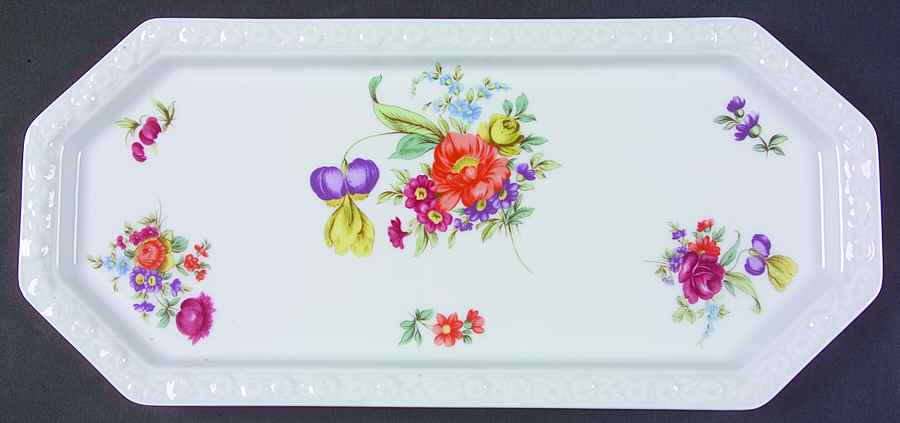 Flowers (Classic Stamp) Large Sandwich Tray by Rosenthal - Continental-1