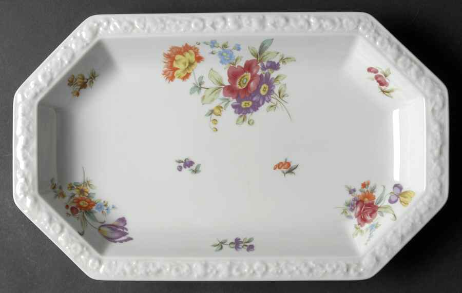 Flowers (Classic Stamp) 13" Oval Serving Platter by Rosenthal - Continental-1