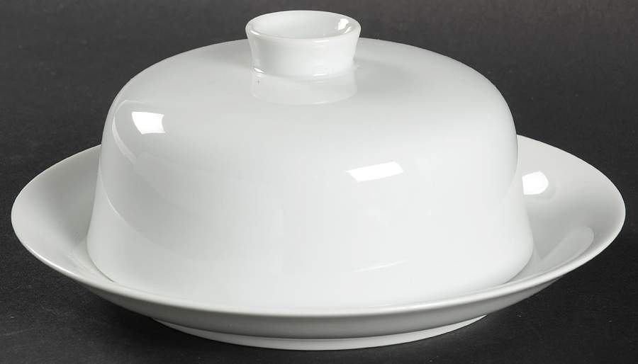 Form E (White) Round Covered Butter by Rosenthal - Continental-1