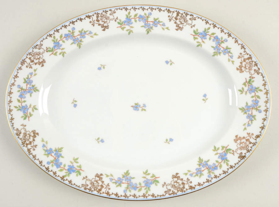 Forget Me Not 12" Oval Serving Platter by Rosenthal - Continental-1