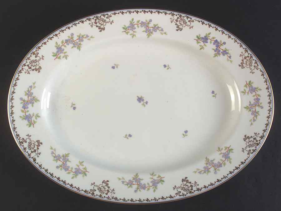 Forget Me Not 14" Oval Serving Platter by Rosenthal - Continental-1