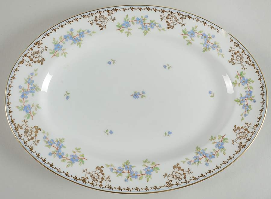 Forget Me Not 13" Oval Serving Platter by Rosenthal - Continental-1