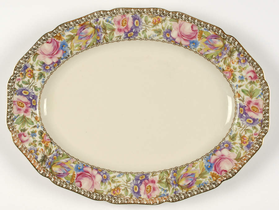 Garden Caprice (Scalloped Edge) 14" Oval Serving Platter by Rosenthal - Continental-1