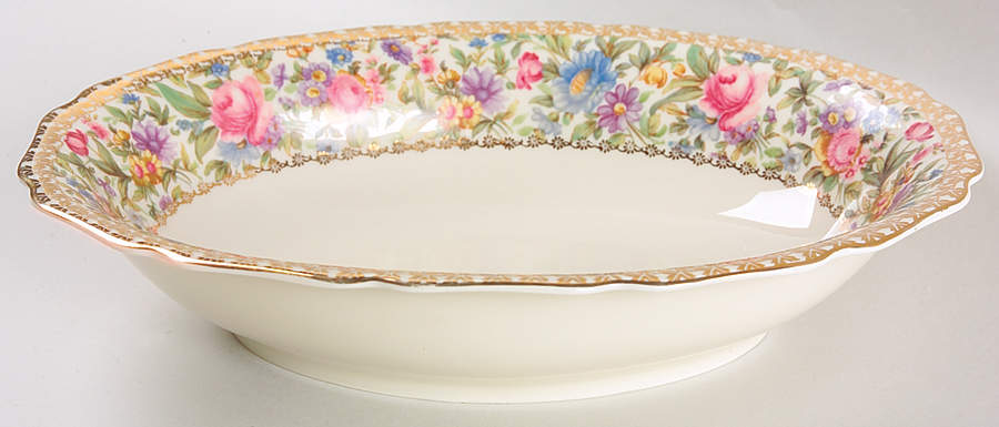 Garden Caprice (Scalloped Edge) 10" Oval Vegetable Bowl by Rosenthal - Continental-1