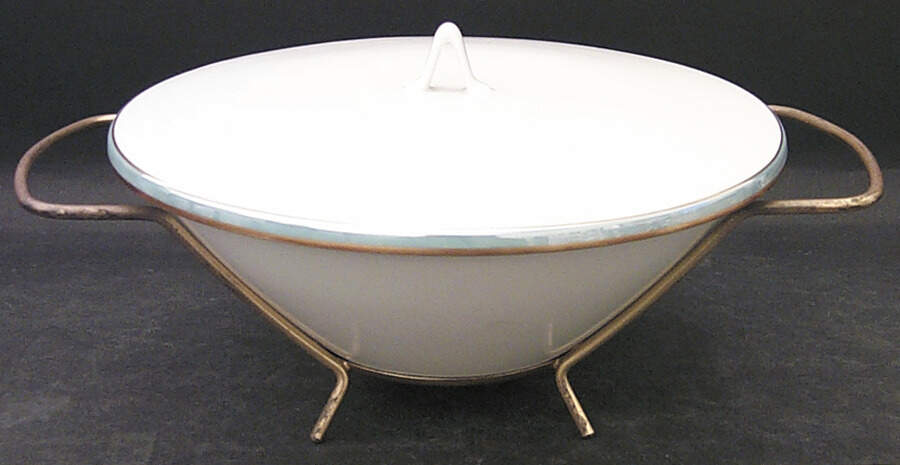 Gala Blue (Not Classic Rose Collection) Round Covered Vegetable-Uses RV9 As Base W/Mtl Std by Rosenthal - Continental-1