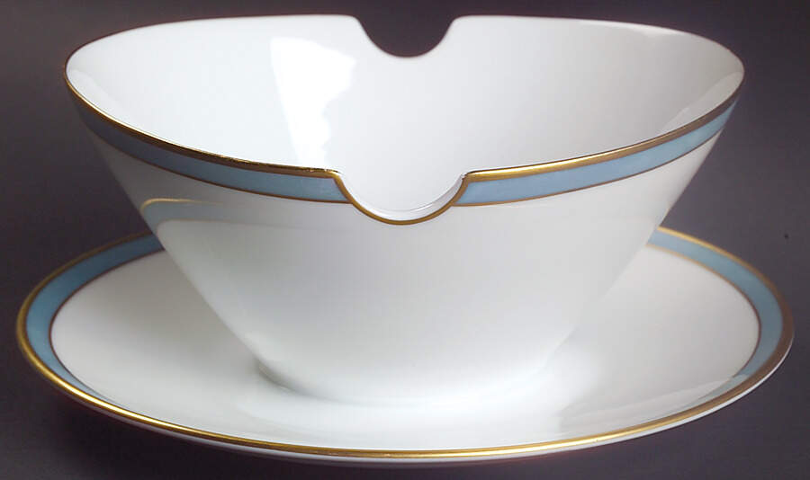 Gala Blue (Not Classic Rose Collection) Gravy Boat with Attached Underplate by Rosenthal - Continental-1