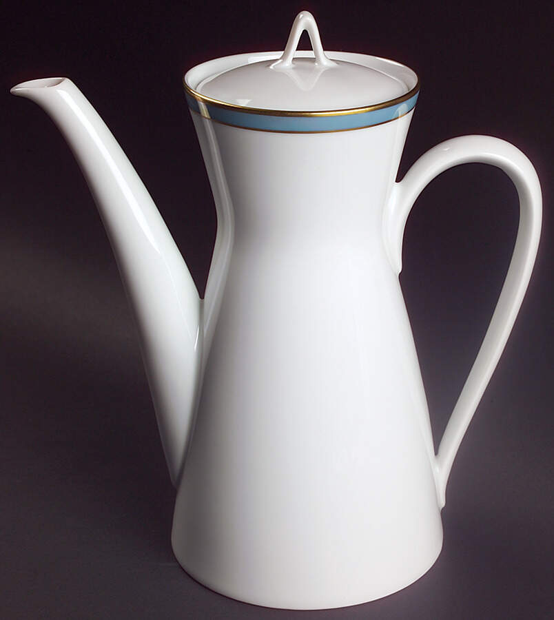 Gala Blue (Not Classic Rose Collection) Coffee Pot & Lid by Rosenthal - Continental-1