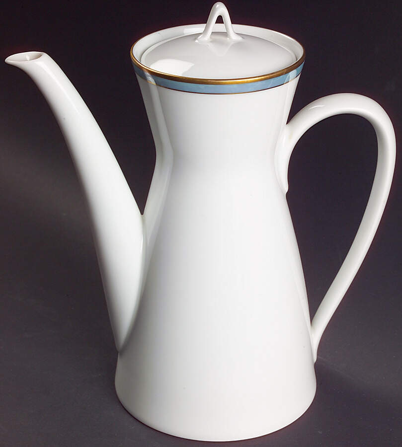 Gala Blue (Not Classic Rose Collection) Coffee Pot & Lid by Rosenthal - Continental-1