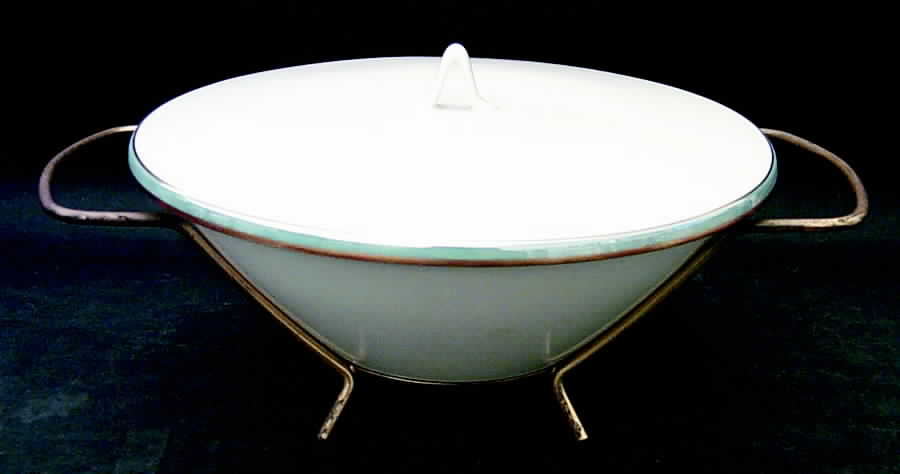 Gala Blue (Not Classic Rose Collection) Round Covered Vegetable-Uses RV9 As Base W/Mtl Std by Rosenthal - Continental-1