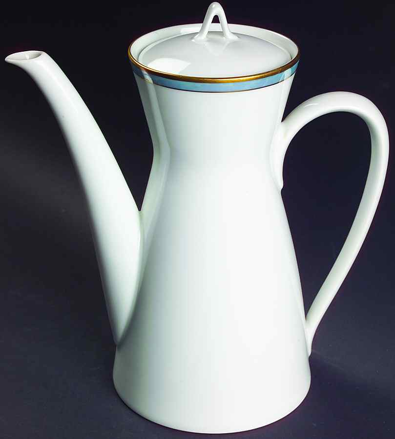 Gala Blue (Not Classic Rose Collection) Coffee Pot & Lid by Rosenthal - Continental-1