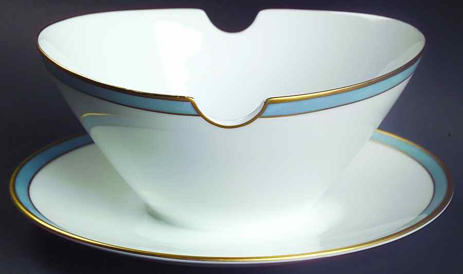 Gala Blue (Not Classic Rose Collection) Gravy Boat with Attached Underplate by Rosenthal - Continental-1