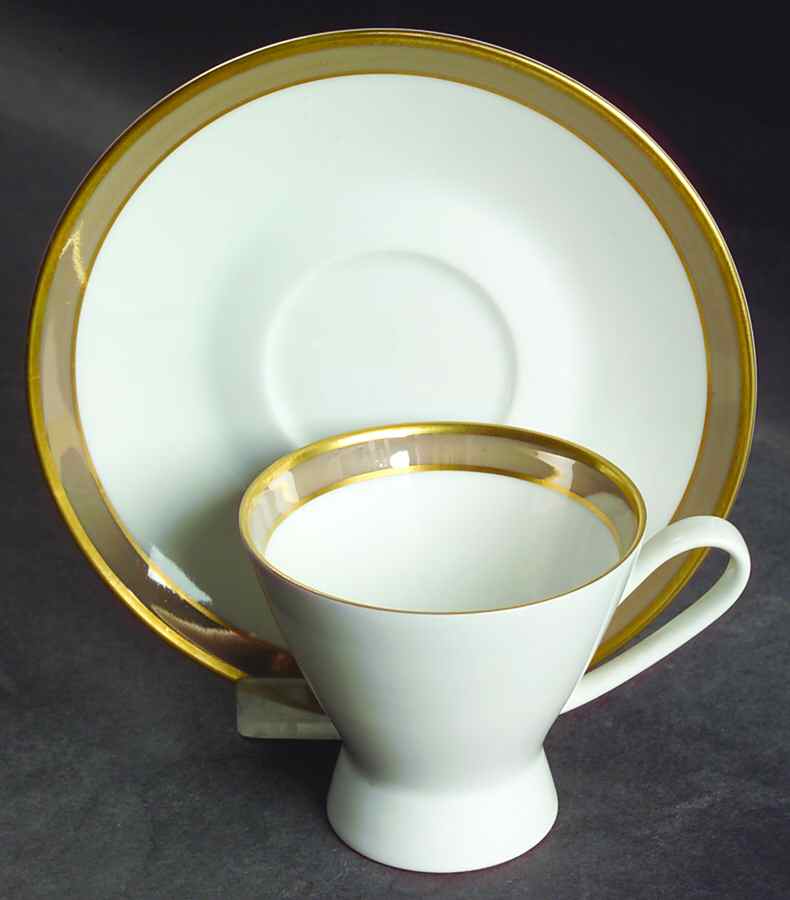 Gala Brown Footed Demitasse Cup & Saucer Set by Rosenthal - Continental-1